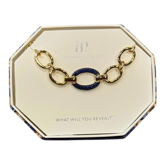 Jewelry - Bomb Party September 2025  NK39627  "Even Silence Sparkles" Sapphire on Gold